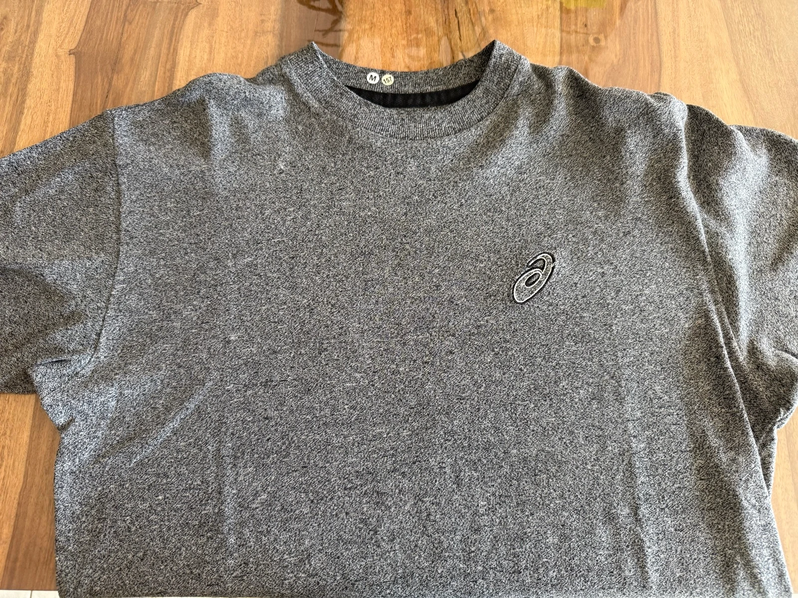 Camiseta Asics hombre S – Gris melange – Logo bordado – Perfecto estado – photo 4